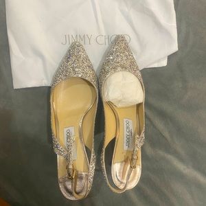 Jimmy Choos sling back kitten heels! Barely worn!